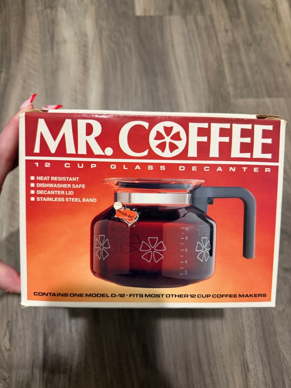 ☕ Vintage Mr. Coffee 12 Cup Glass Decanter D-12 Replacement Carafe